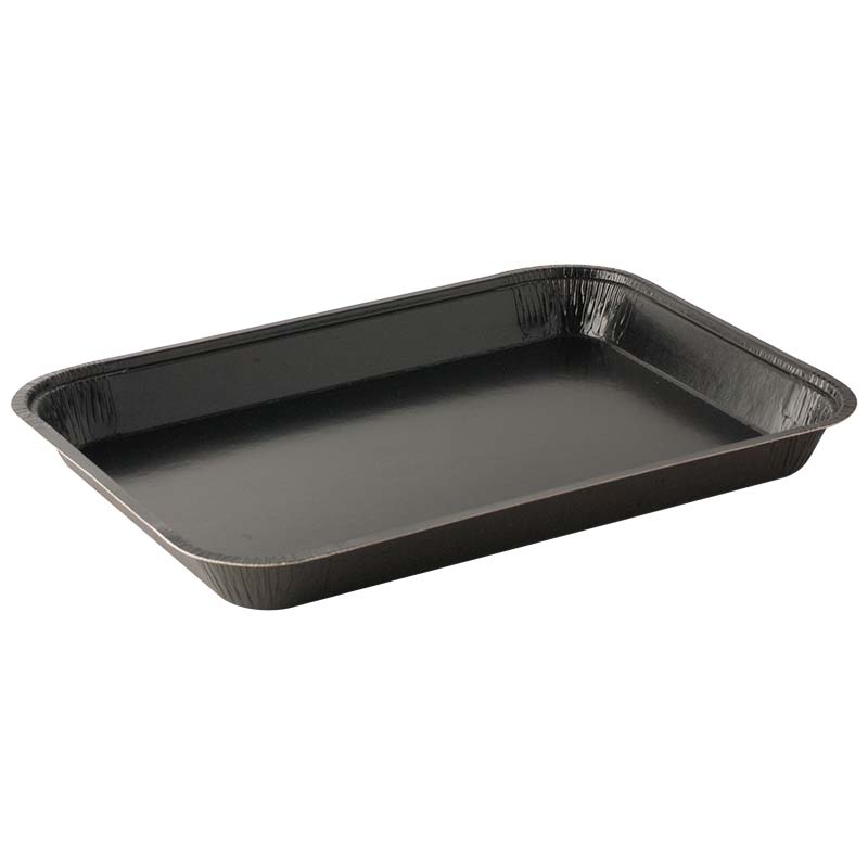 Rectangle Eco-Tray Clear Black PET Coated Paperboard 44346